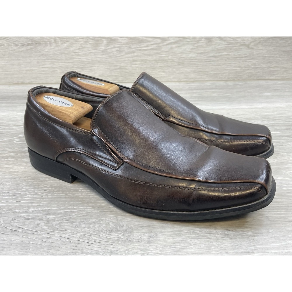 Call It Spring Men's Loafers Brown Leather 10 Casual Comfort Dress Arch Shoes‎